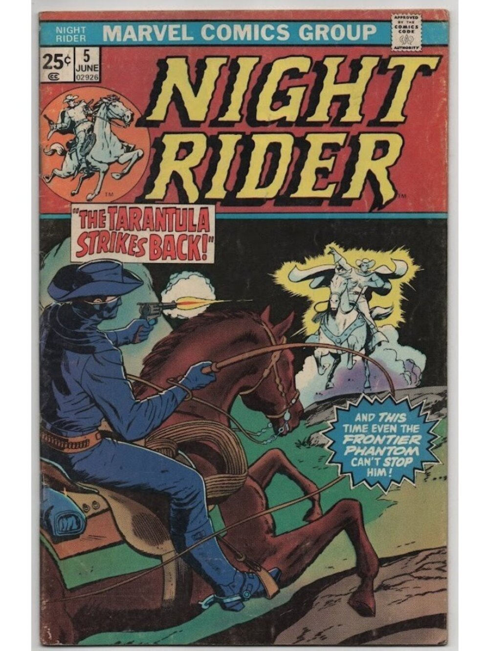 Night Rider 5 Marvel Comics 1975 VG- 3.5 Dick Ayers Ghost Rider Bronze Western